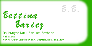 bettina baricz business card